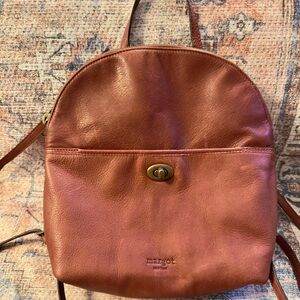 Margot Tan Leather Backpack